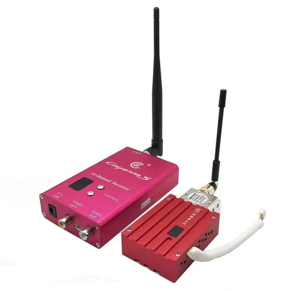 1.2G 8W High Power Wireless Analog Long Range Transmitter 12CH Receiver Audio Video Transmission RC Fpv Enhancement Booster